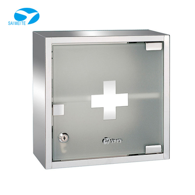 Eco - Friendly For Medical Clinic First Aid Box / Wall Hanging Hospital Medicine Cabinet