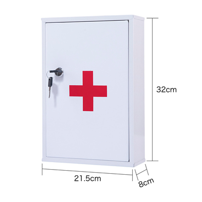 Sustainable Metal Galvanized Steel Medical Wall Mounted First Aid Kit For Emergency Family Medicine Cabinet