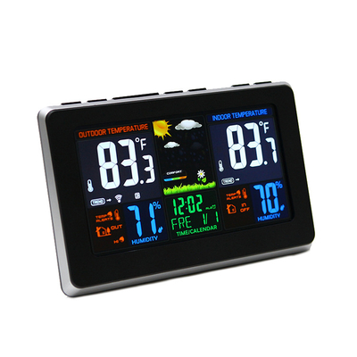 Indoor Temperature Wall Mount Wireless Digital Thermometer Weather Station Outdoor Clock