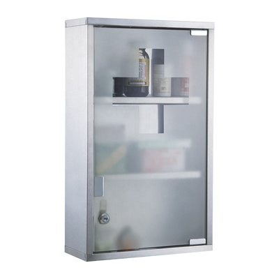 Modern Simple Bathroom Hospital Use Stainless Steel Medicine Cabinets Medicine Box Wall Mounted First Aid Kit Box 3 Tiers Medicine Chest